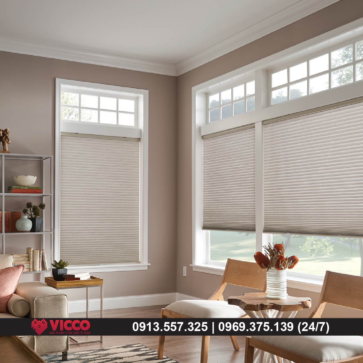 Tạo điểm nhấn độc đáo bằng rèm tổ ong